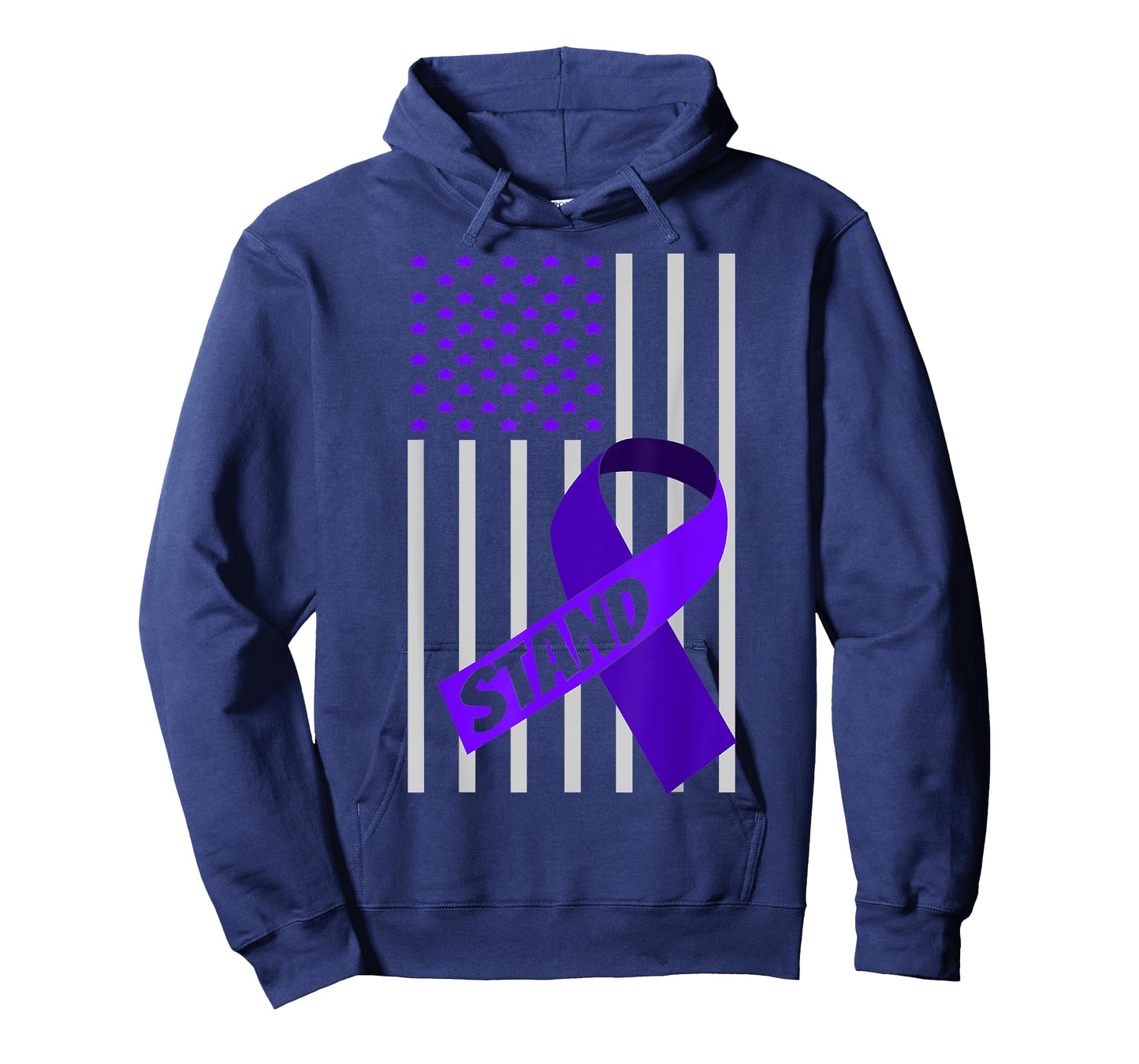 USA Flag Purple Ribbon Products Opioid Overdose Awareness T-Shirt for Women Men