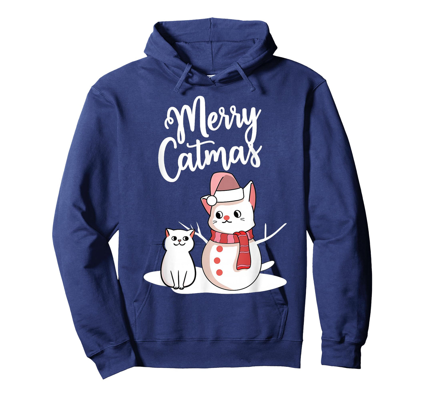 Funny Christmas Merry Catmas cat snowcat snowman graphic cat T-Shirt