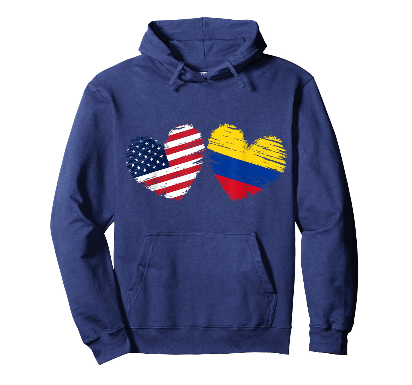 USA Colombia Flag Heart Valentines Day Colombian American T-Shirt