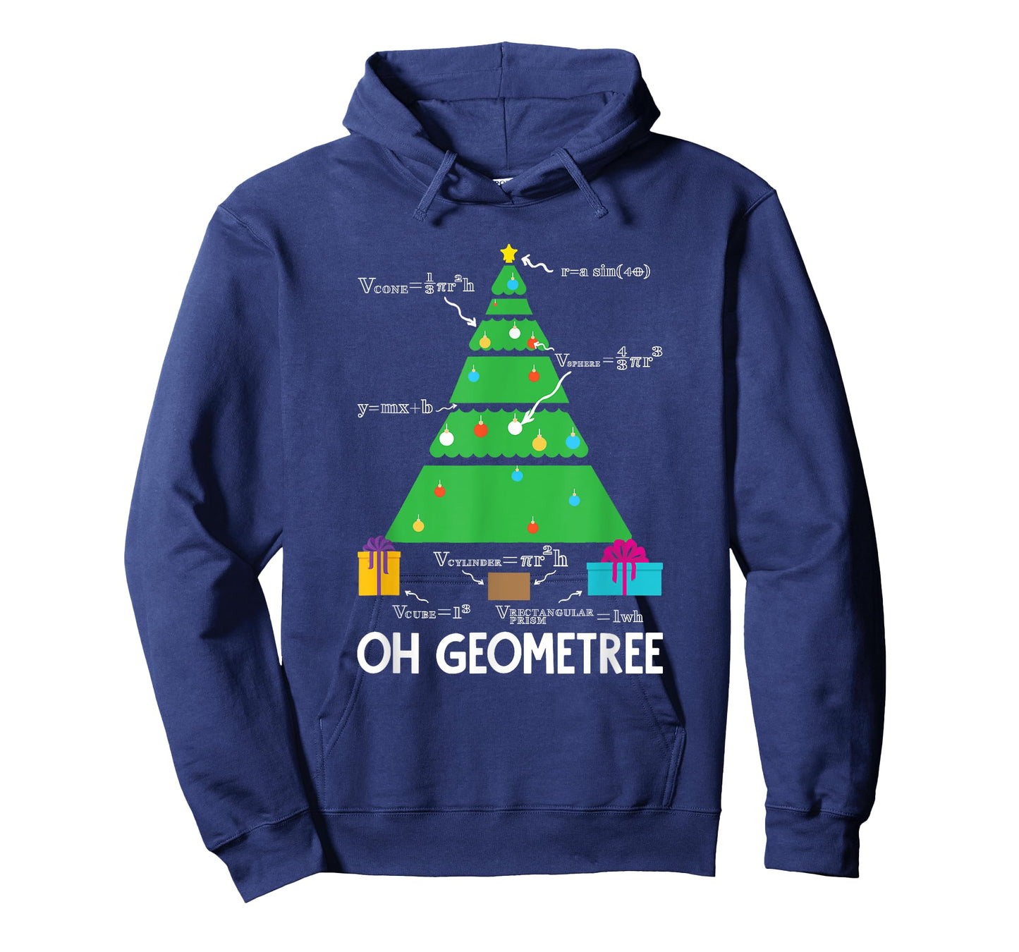 Christmas Tree Geometree Geometry Funny Math Teacher T-Shirt