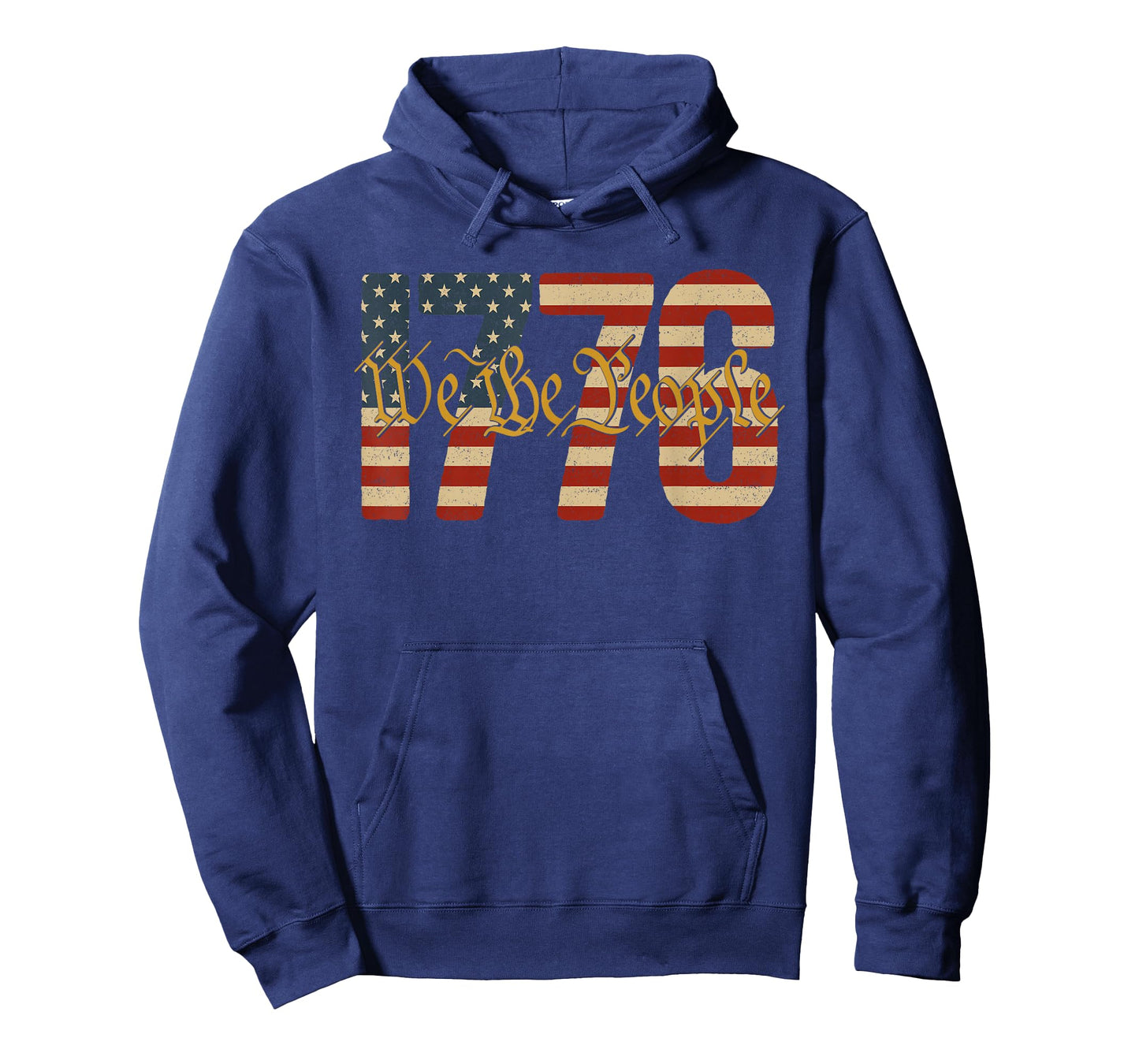 We The People 1776 Vintage American Flag Patriotic Graphic T-Shirt