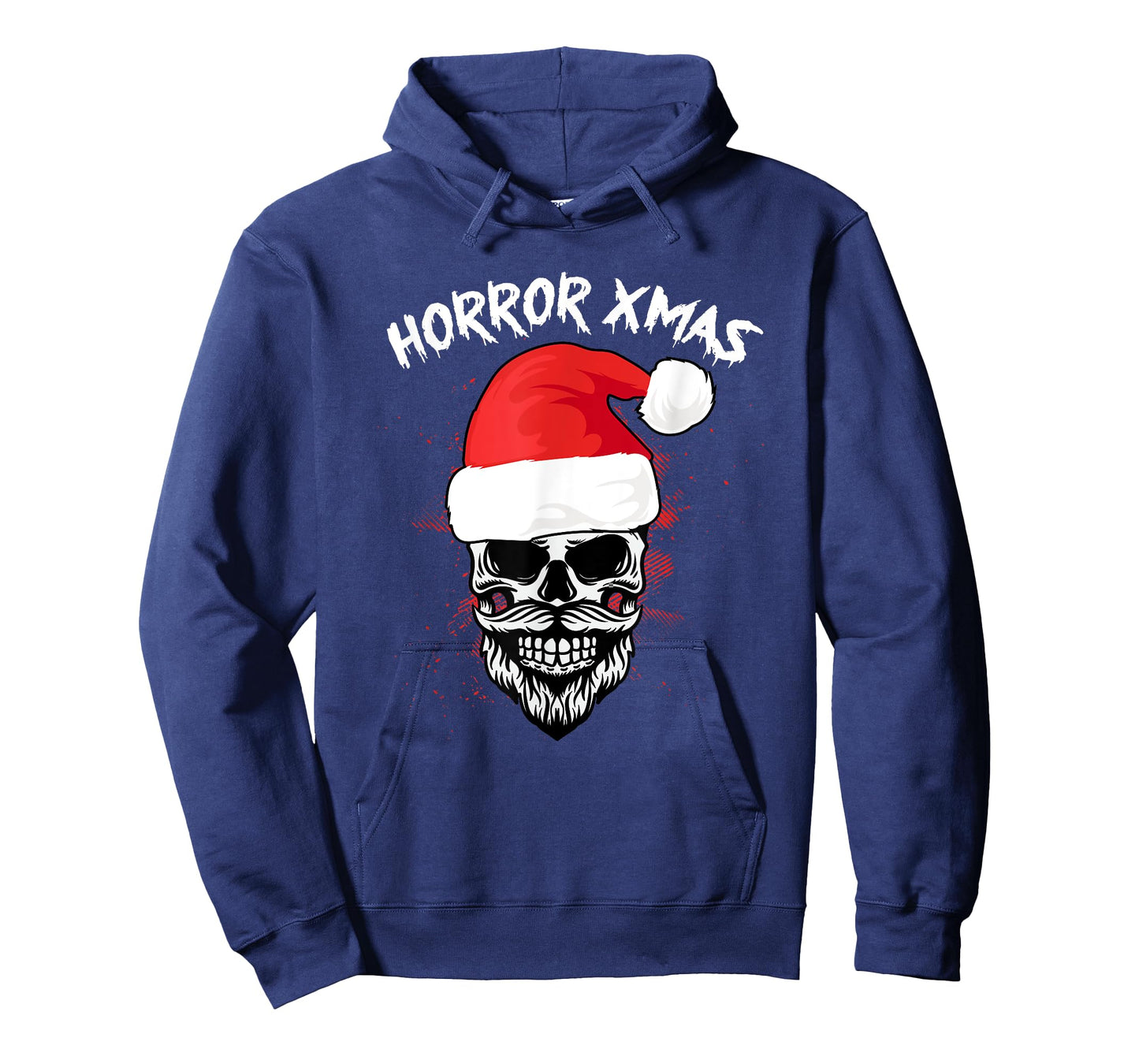 Horror X-Mas Christmas Pajama Cool Skeleton Skull Santa Hat T-Shirt