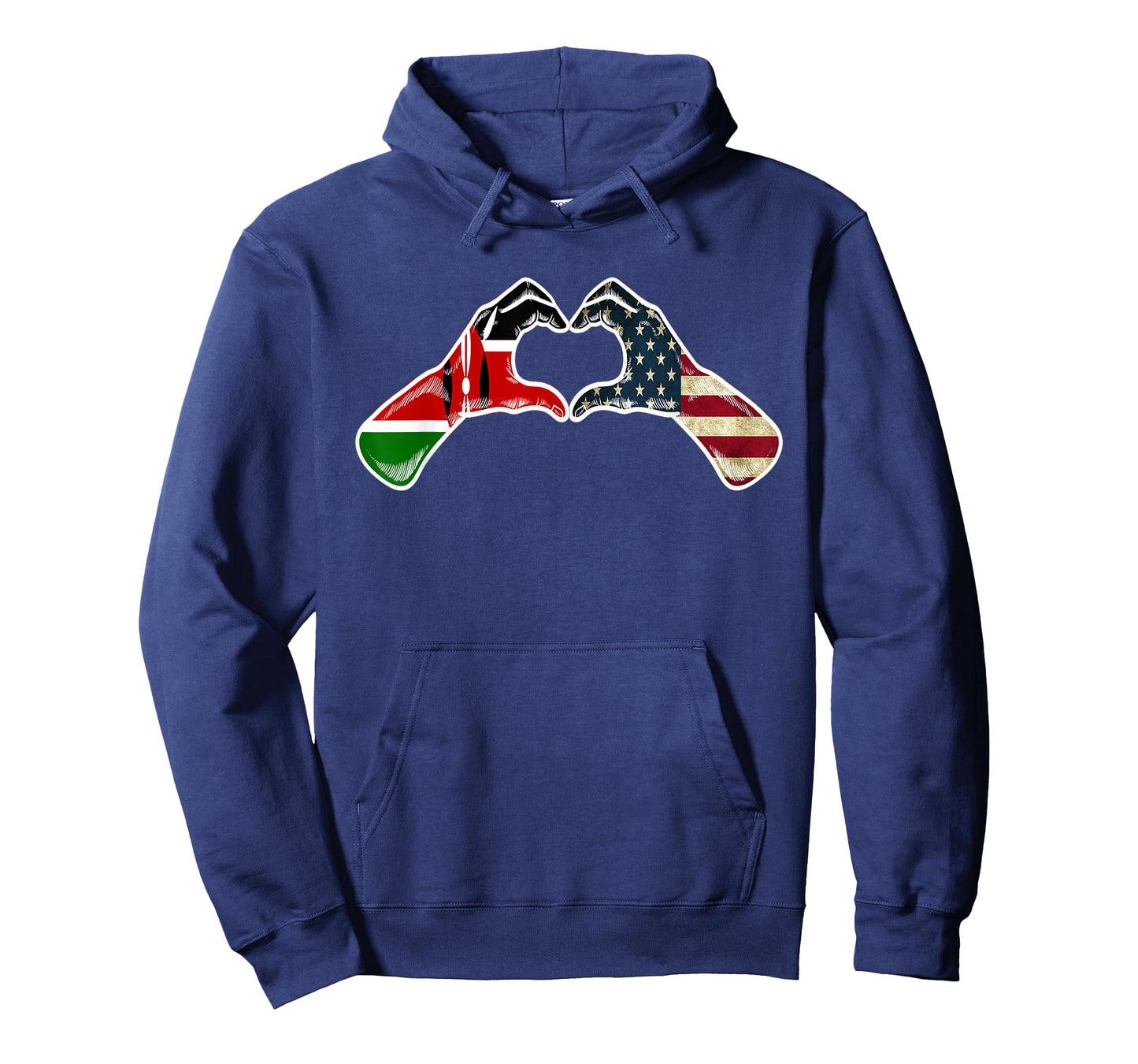 Kenya American USA Flag - USA Kenyan Heart T-Shirt