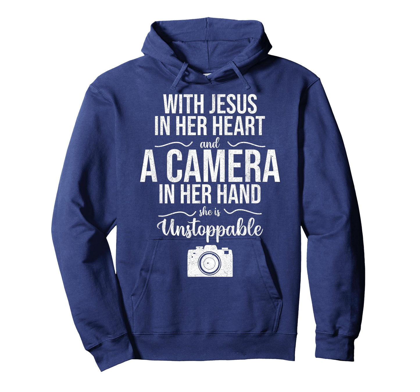 With Jesus In Her Heart & Camera Christian Cool Photography T-Shirt