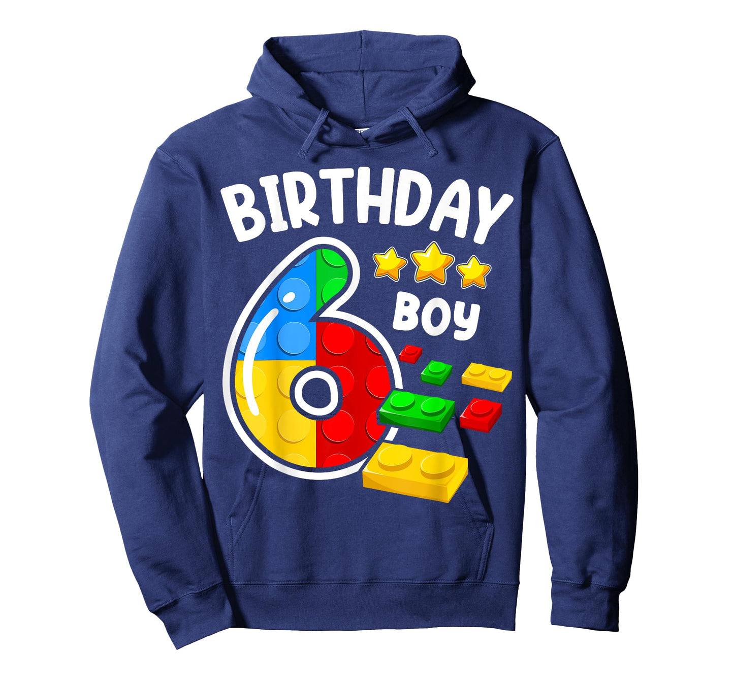 Block Building Toys 6th Birthday Boy 6 Years Master Builder T-Shirt