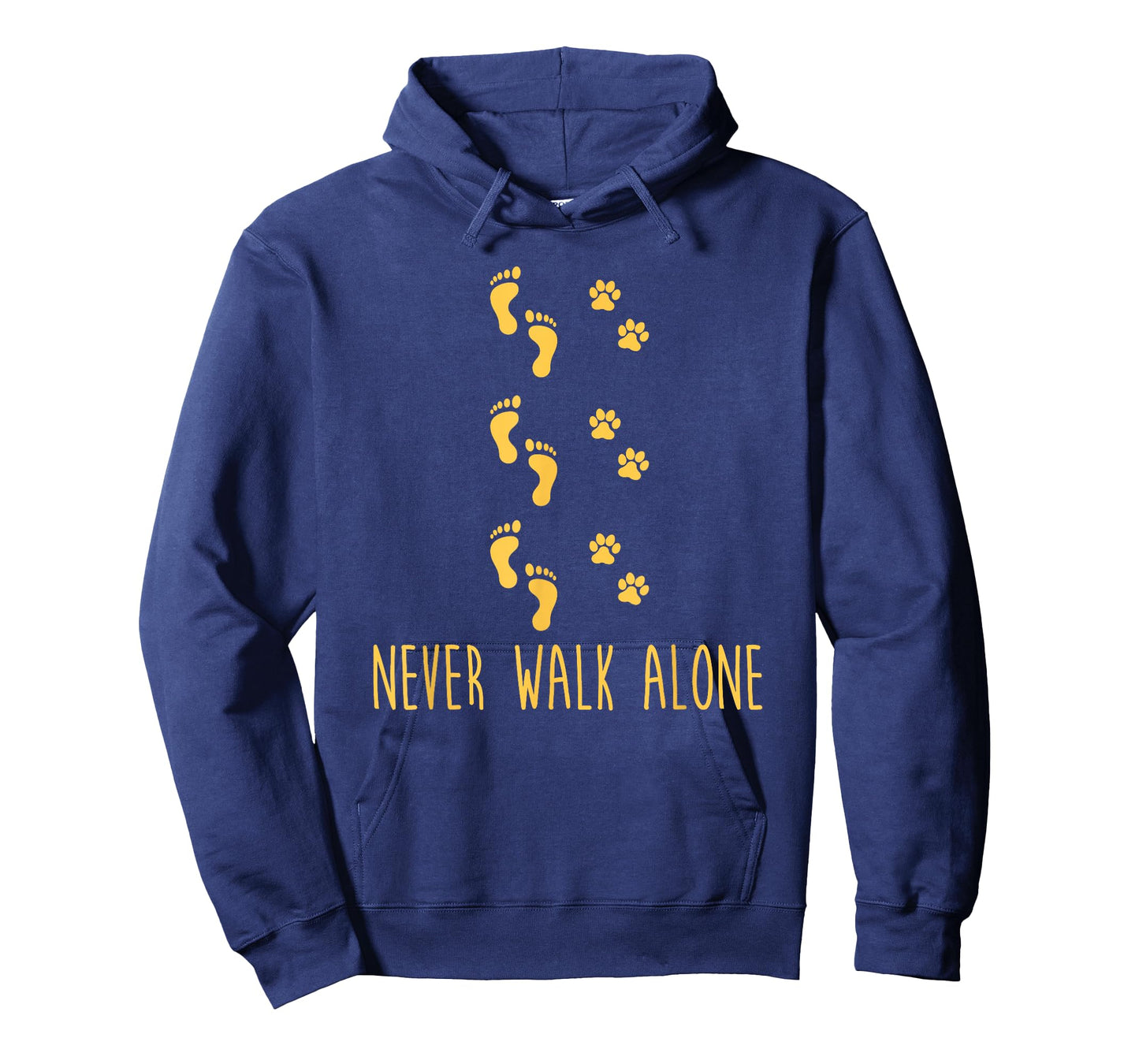 Dog Never Walk Alone Paws and Footprint T-Shirt T-Shirt