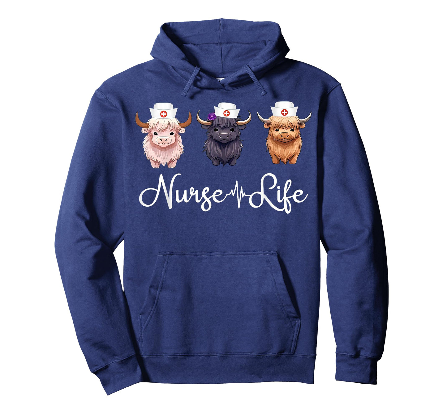 Cute Highland Cow Nurse Life Farm Animal Lover Nursing T-Shirt