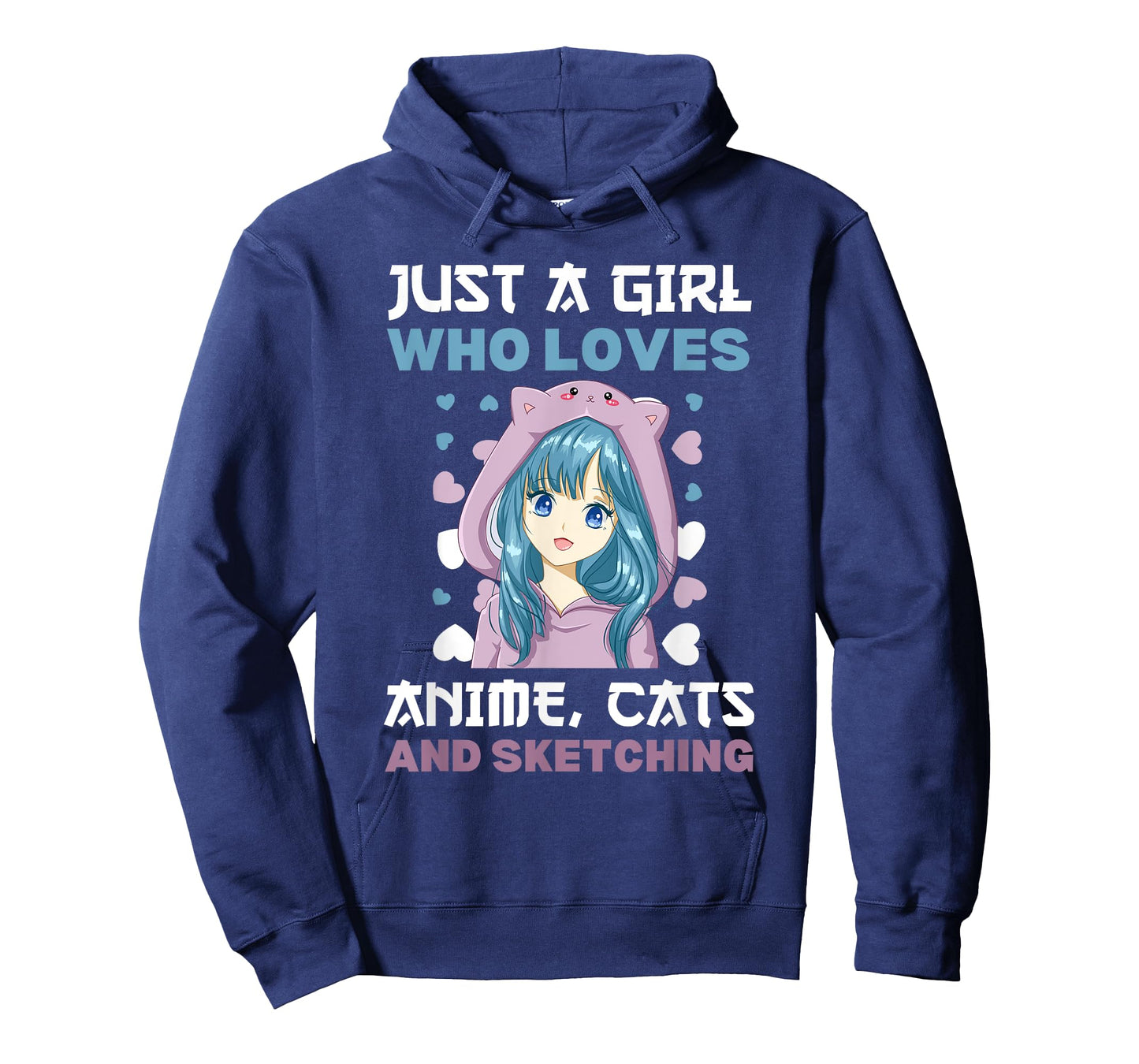 Anime Girls Just A Girl Who Loves Anime Cats and Sketching T-Shirt