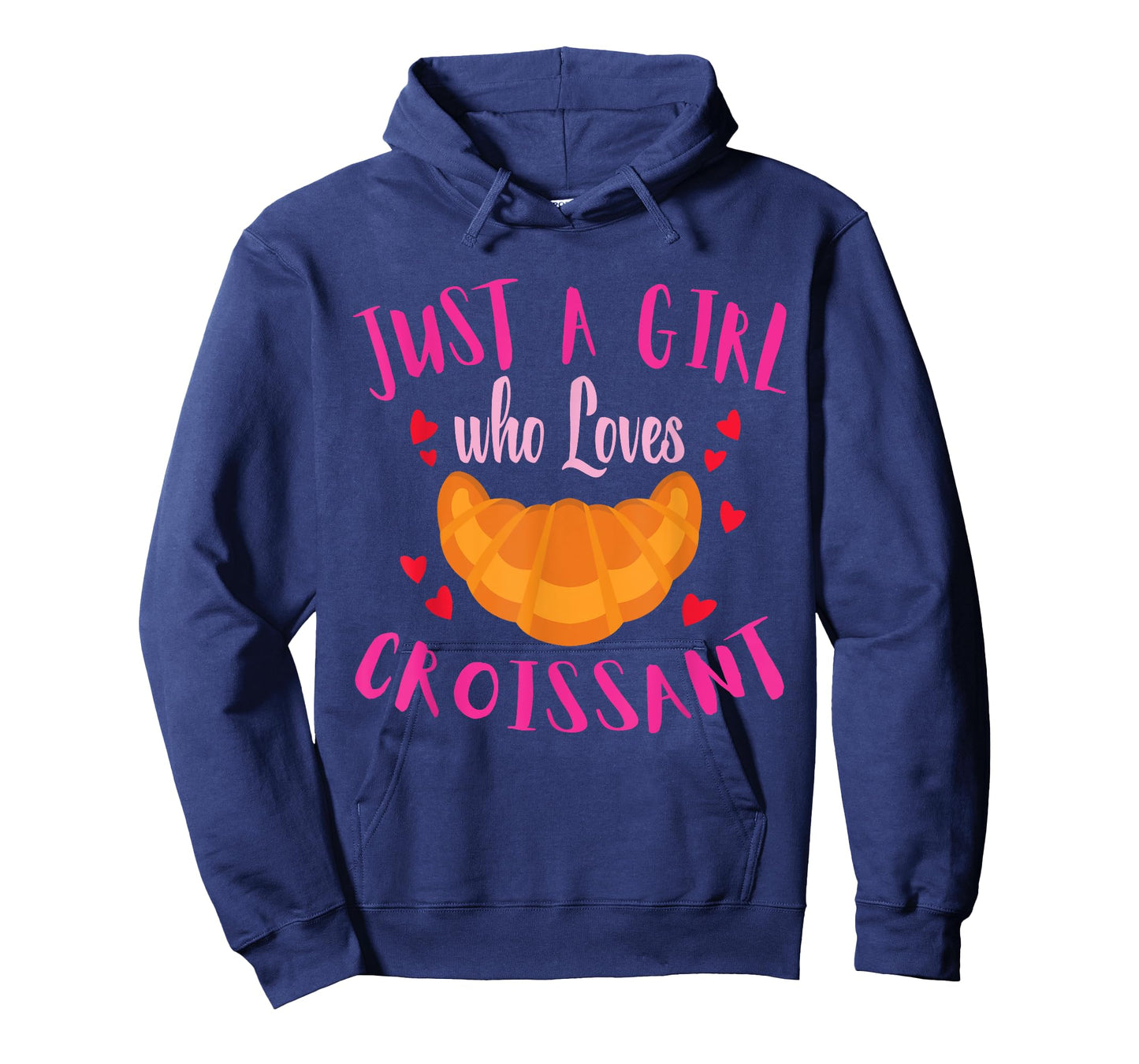 Just a Girl Who Loves Croissant Funny Food Shirt For Girls T-Shirt
