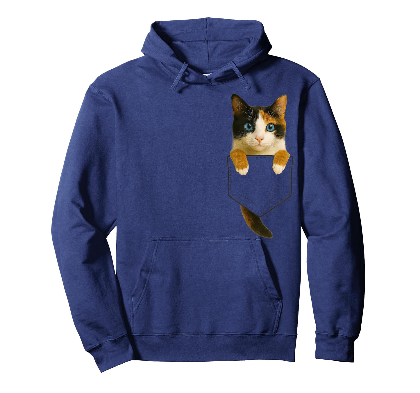 Cute Calico Cat Pocket Funny Gifts Cat Mom Cat Dad Cat Lover T-Shirt