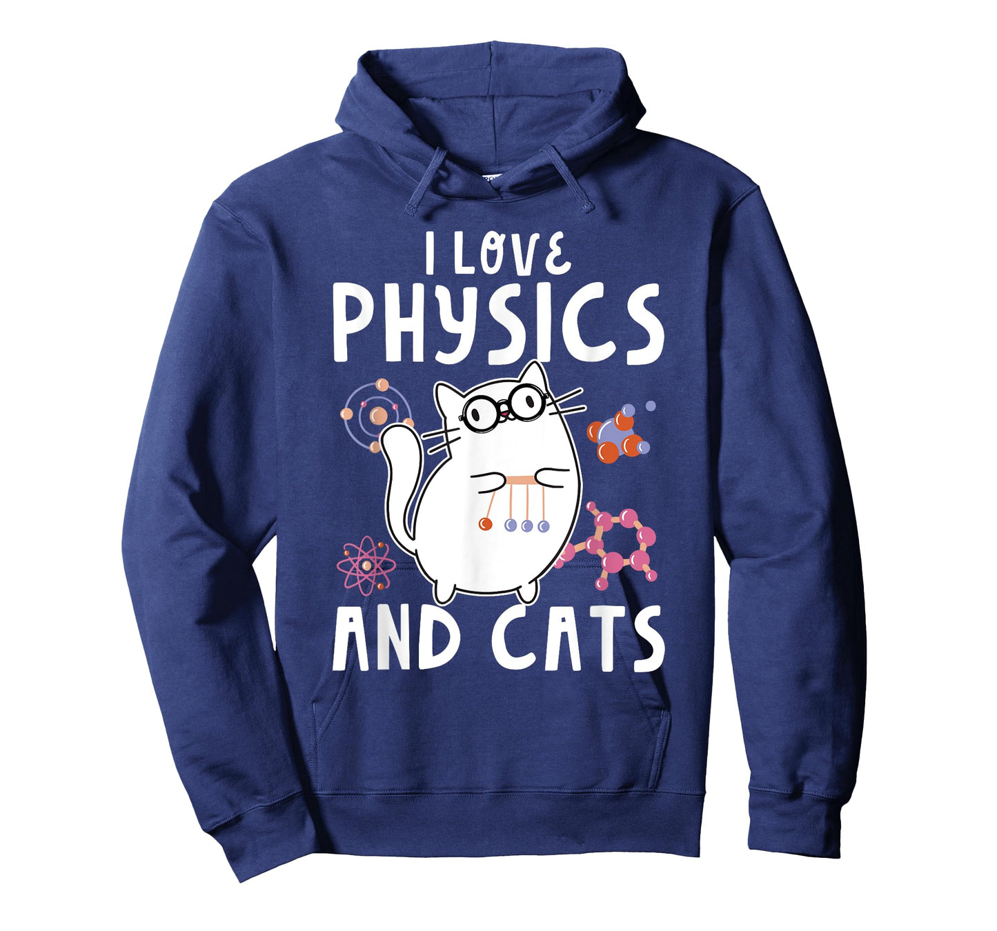 Cool Funny Physics Teacher I Love Physics And Cats Science Men Women Kids T-Shirt