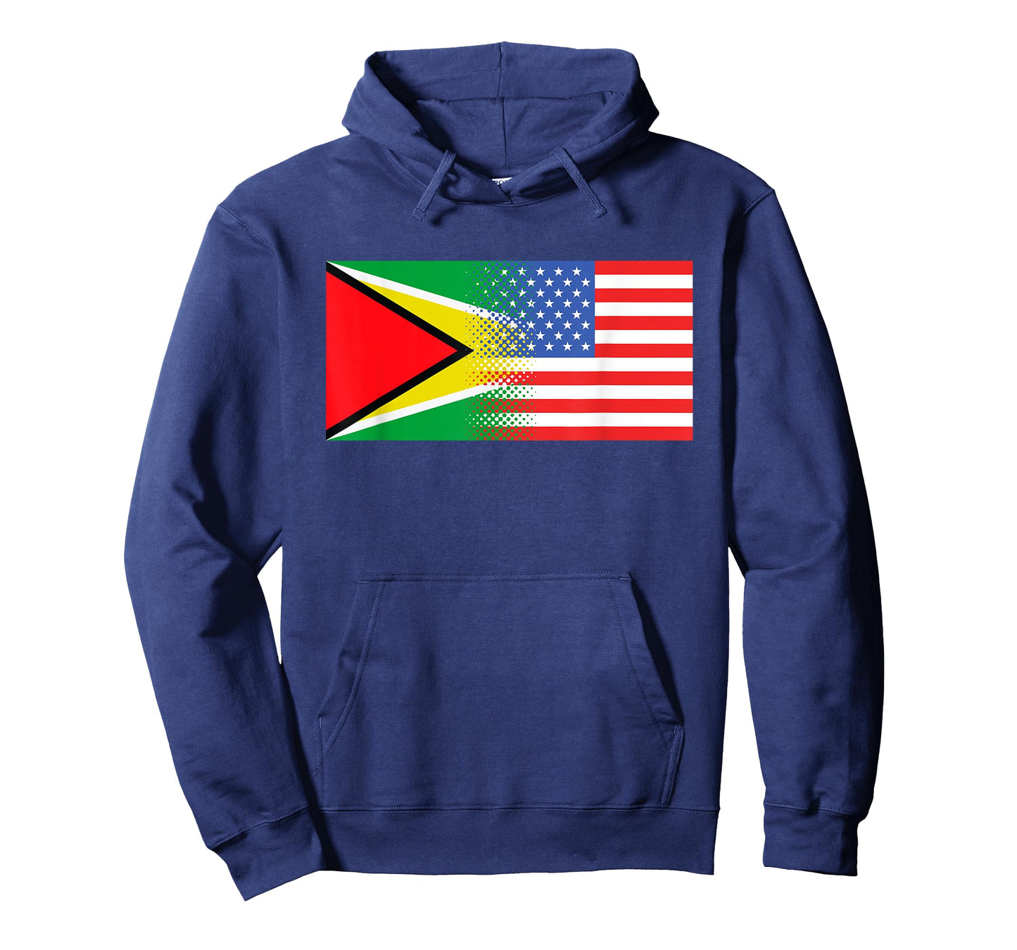 Guyana American Flag Half Guyanese Half USA Gift T-Shirt