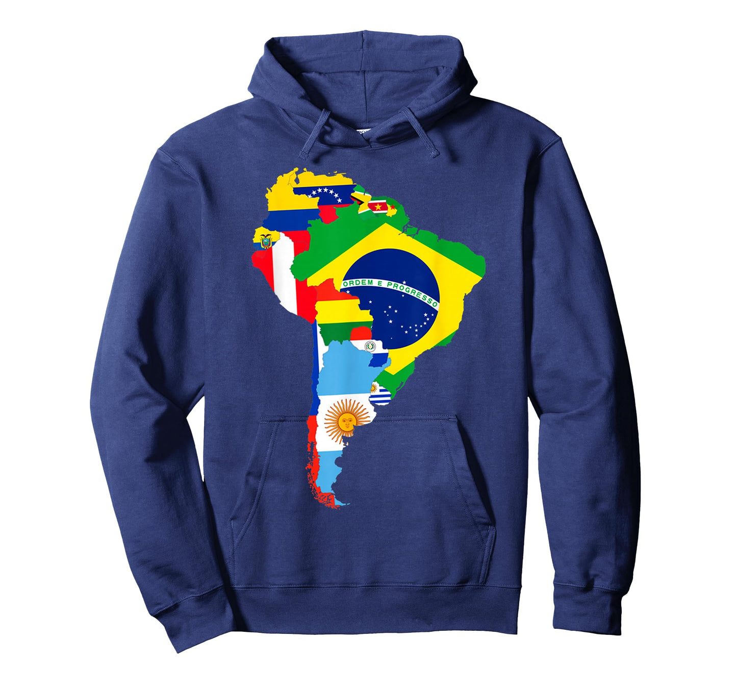 Latin South America Continent Map Flags T-Shirt