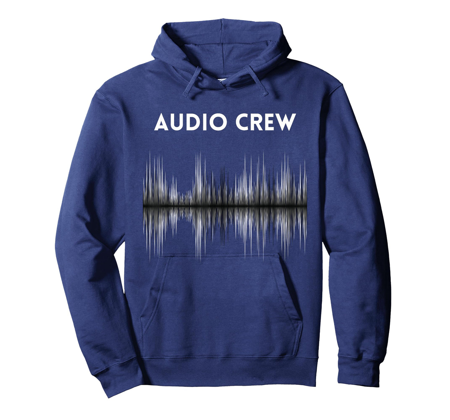 AUDIO CREW Uniform, White & Black Sound Waves, Audio Visual T-Shirt