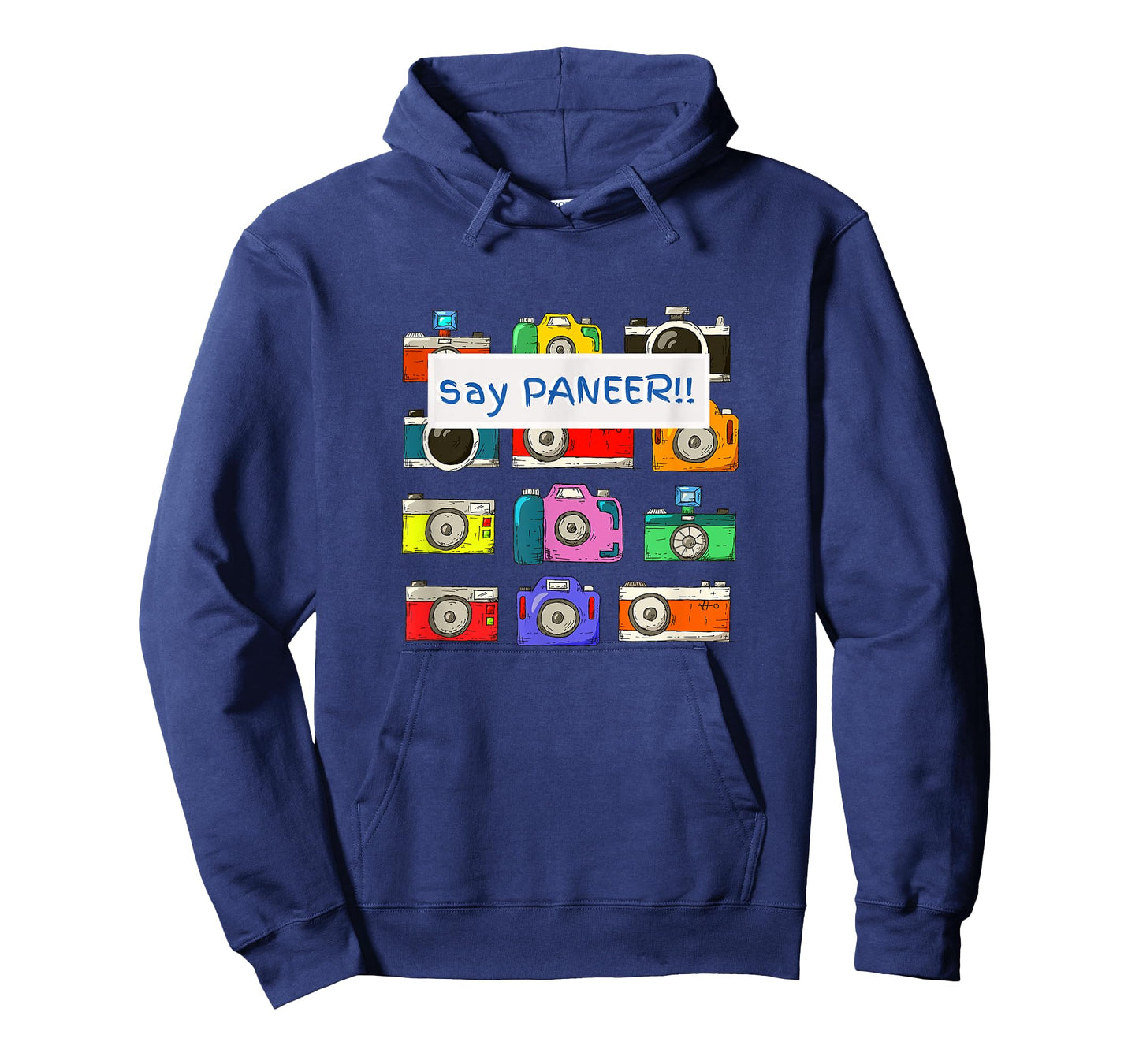 Say Paneer | Funny Indian Cheese Retro Camera Men Women T-Shirt