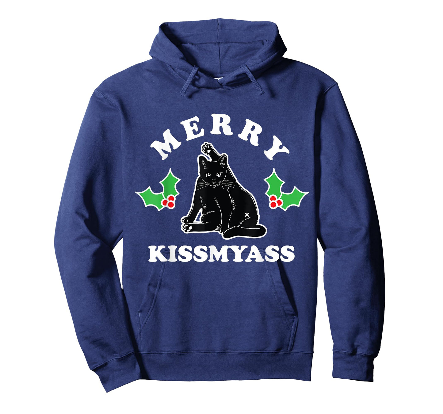 Merry Kissmyass Christmas Kitty Cat Butt T-Shirt for Men Women