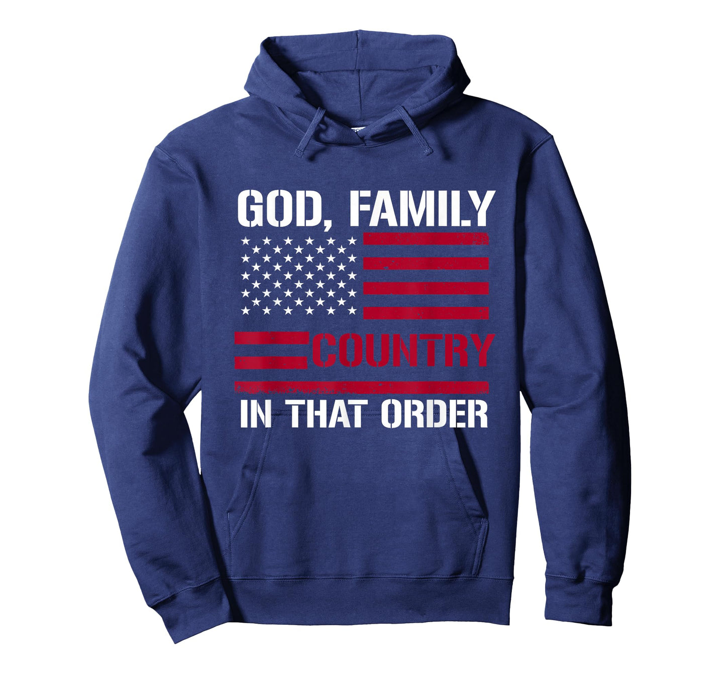 god Family Country in That Order American Flag Patriot USA T-Shirt