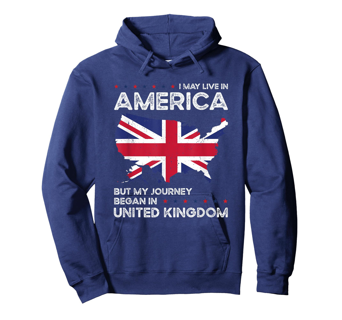 British American Patriot USA Grown United Kingdom UK US Flag T-Shirt