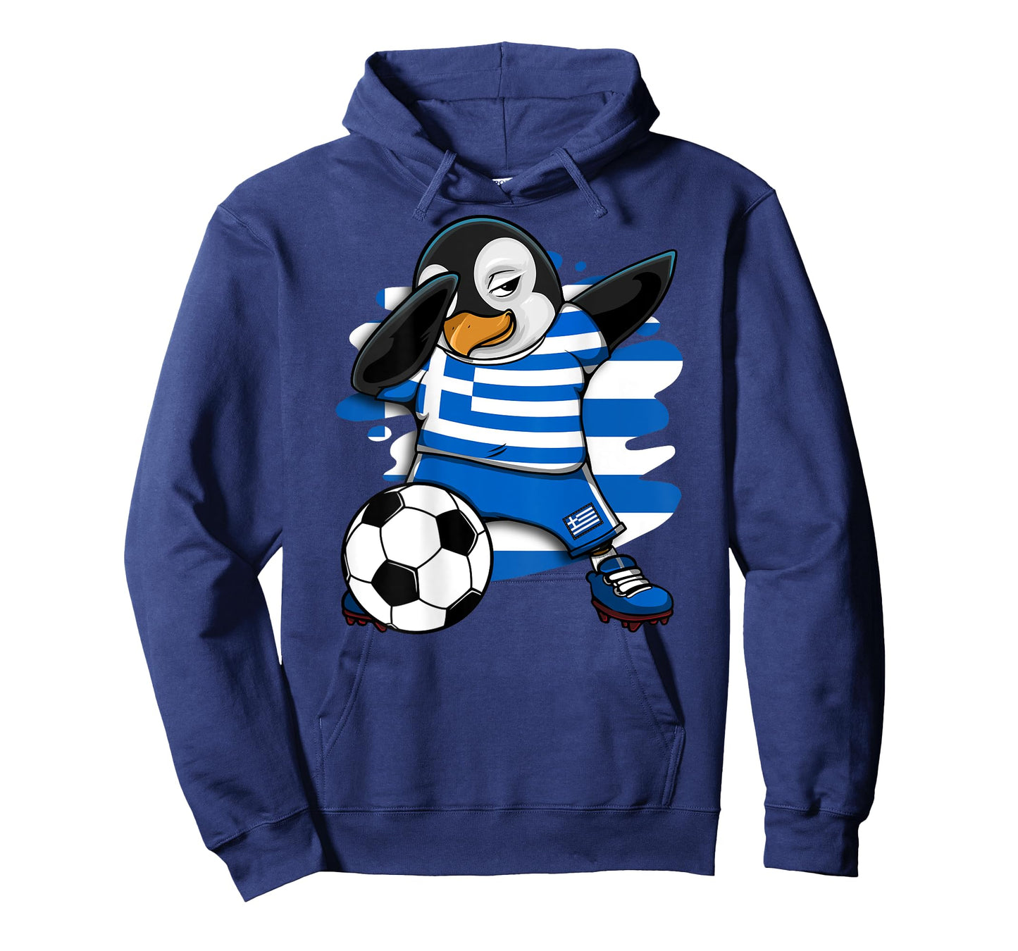 Dabbing Penguin Greece Soccer Fans Jersey Football Lovers T-Shirt