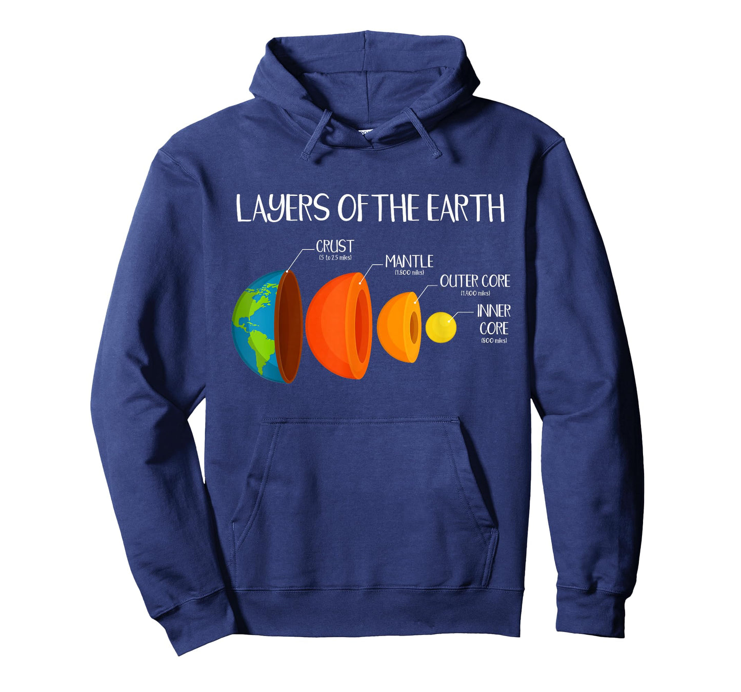 Earth's Crust Layers of The Earth Geology Science Nerd Gift T-Shirt Small