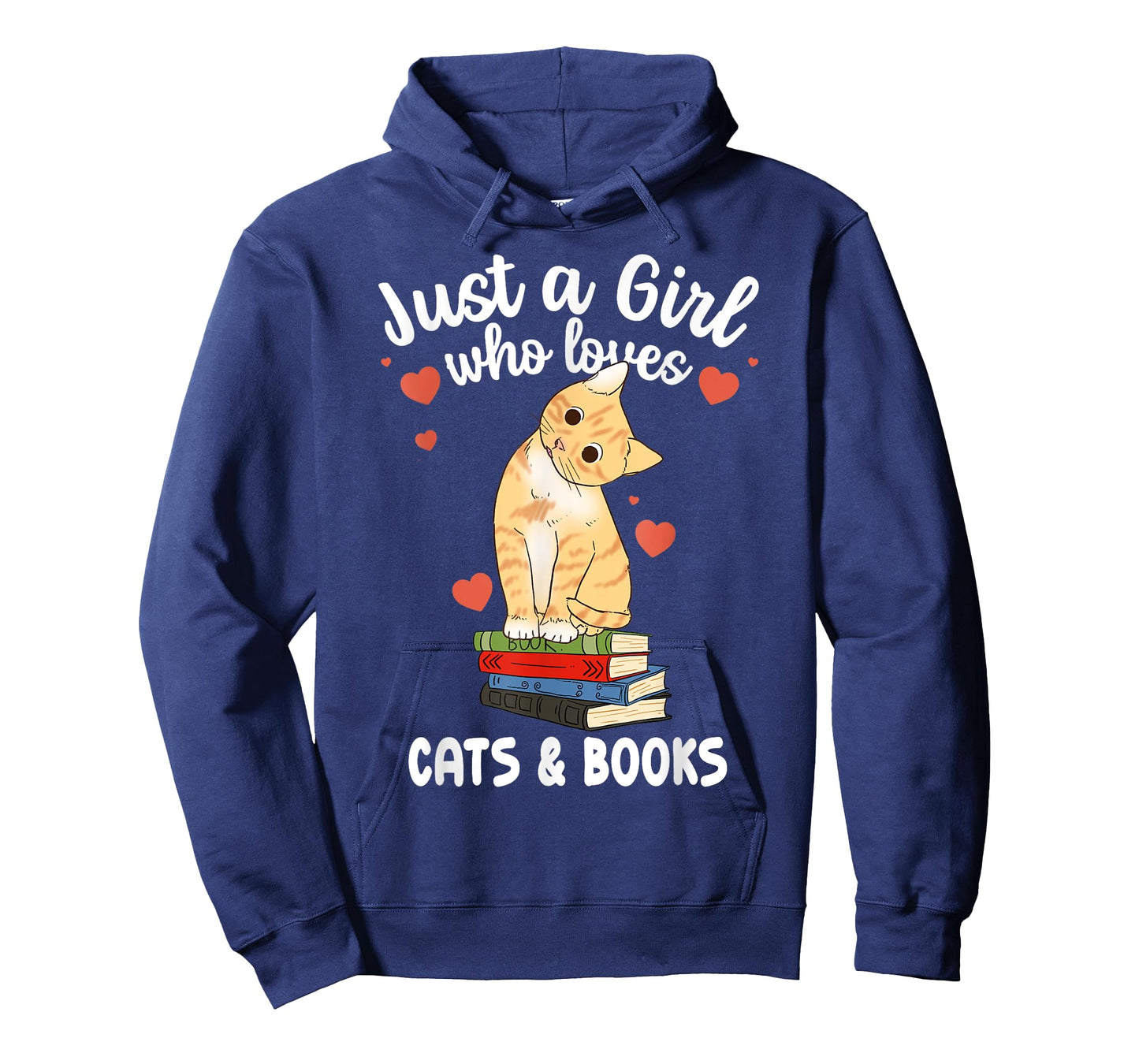 Just a Girl Who Loves Cats and Books Reading Cat & Bookworm T-Shirt