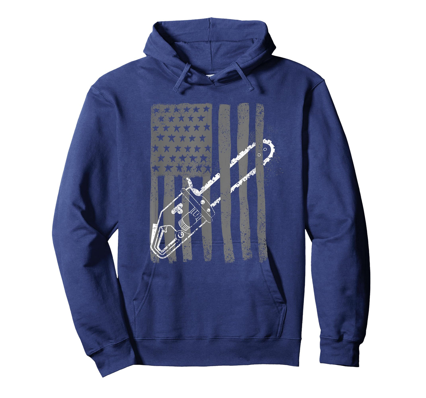 Vintage US Flag Chainsaw | Cute Woodworker Funny Logger Gift T-Shirt