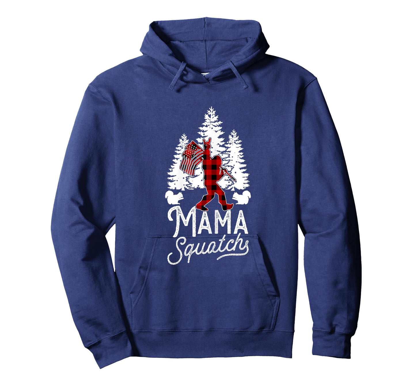 Mama Squatch American Flag Mom Christmas Women T-Shirt
