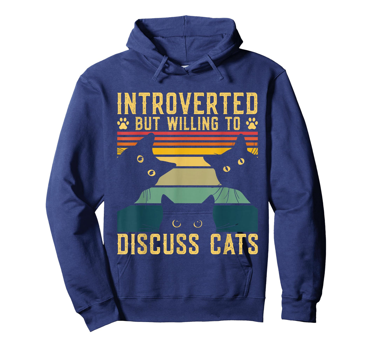 Funny Introverted But Willing To Discuss Cats Cat Owner Men Women T-Shirt