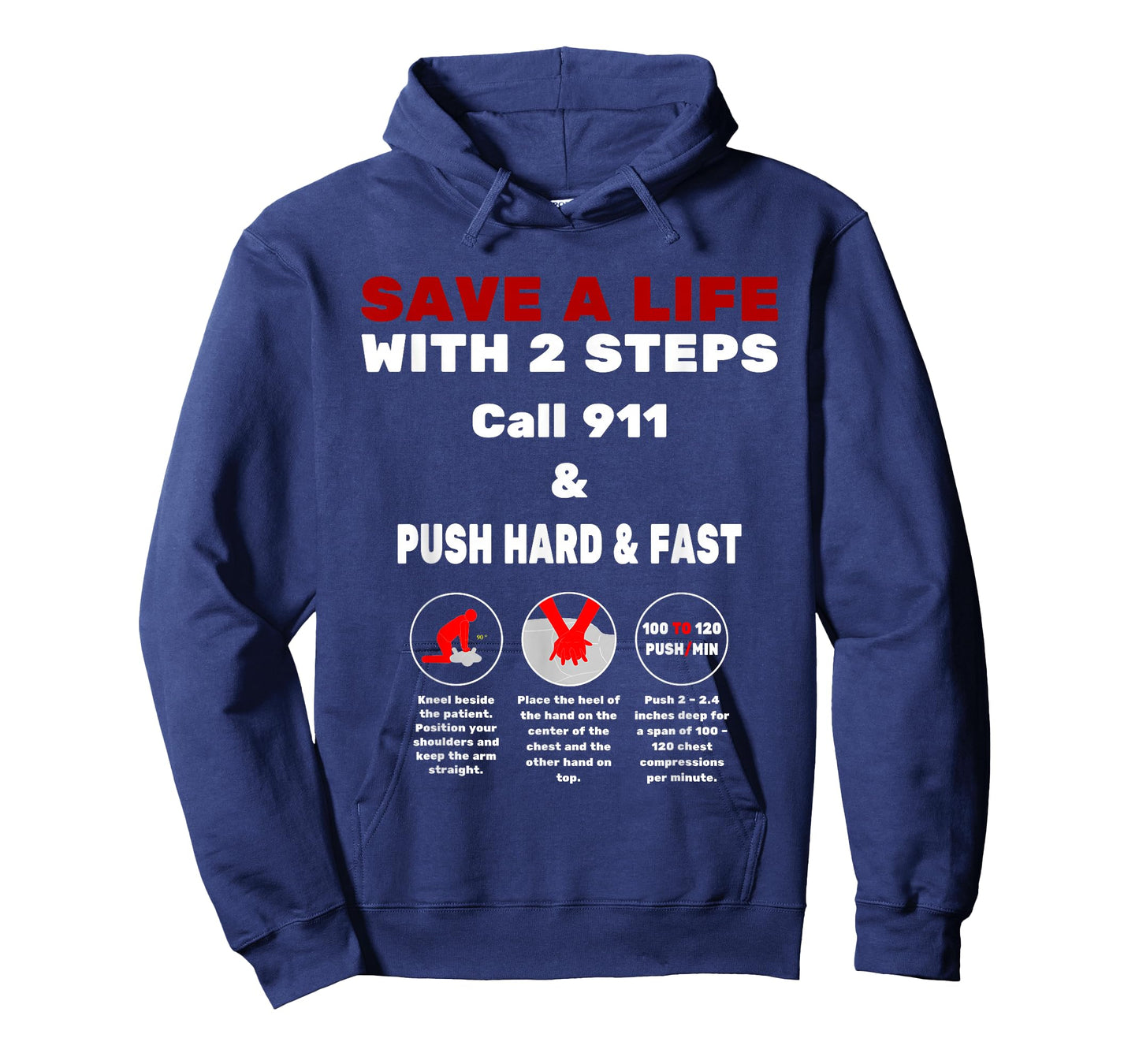 CPR Instructor t-shirt, hands only instructions T-Shirt