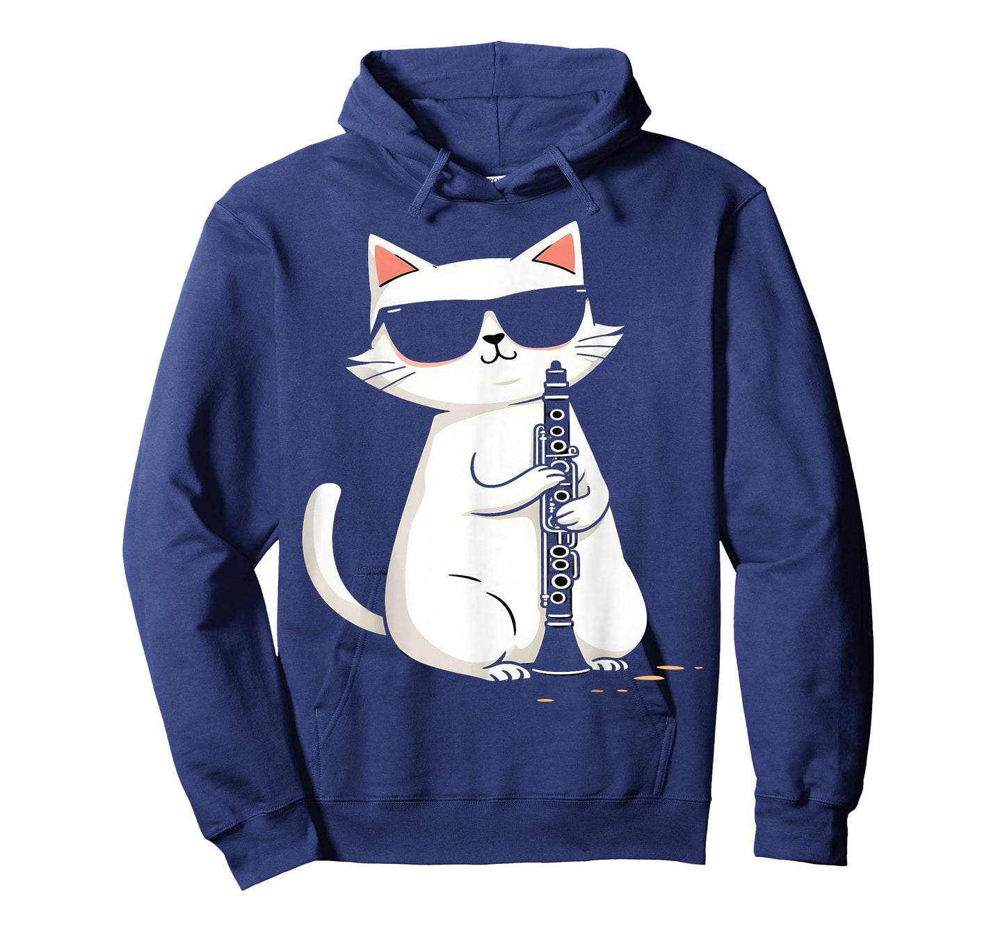 Cool Cat Playing Clarinet Funny Musician T-Shirt