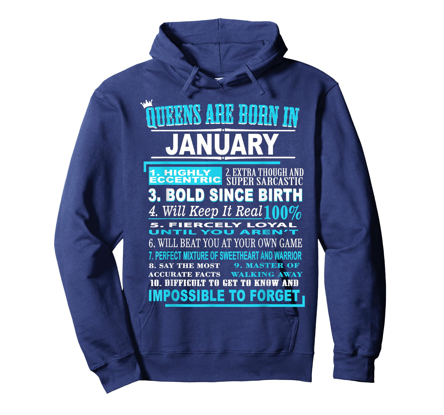 Queens are born in January - 10 Facts Born in January T-Shirt