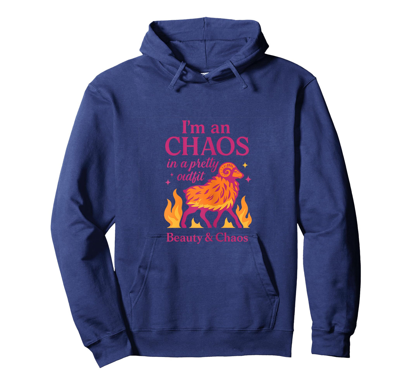 Aries Zodiac Chaos in a Pretty Outfit Graphic Design T-Shirt