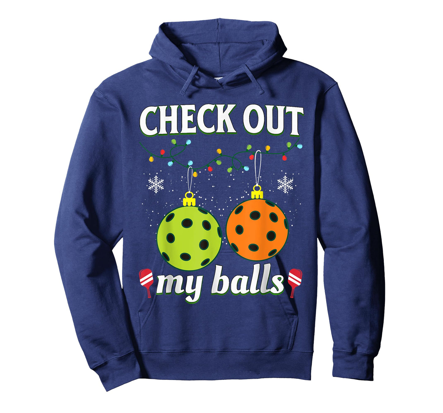 Check Out My Balls Funny Pickleball Christmas T-Shirt