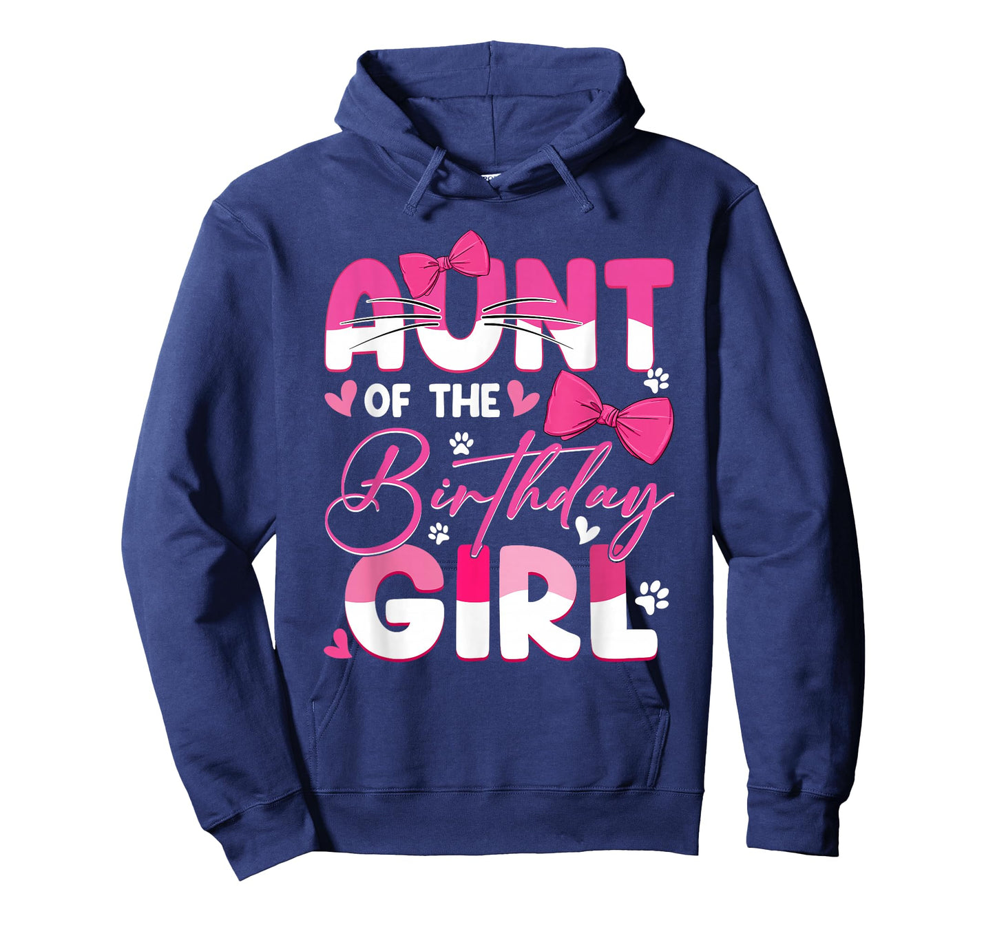 Aunt Of The Birthday Girl Cat Kitty Family Matching T-Shirt