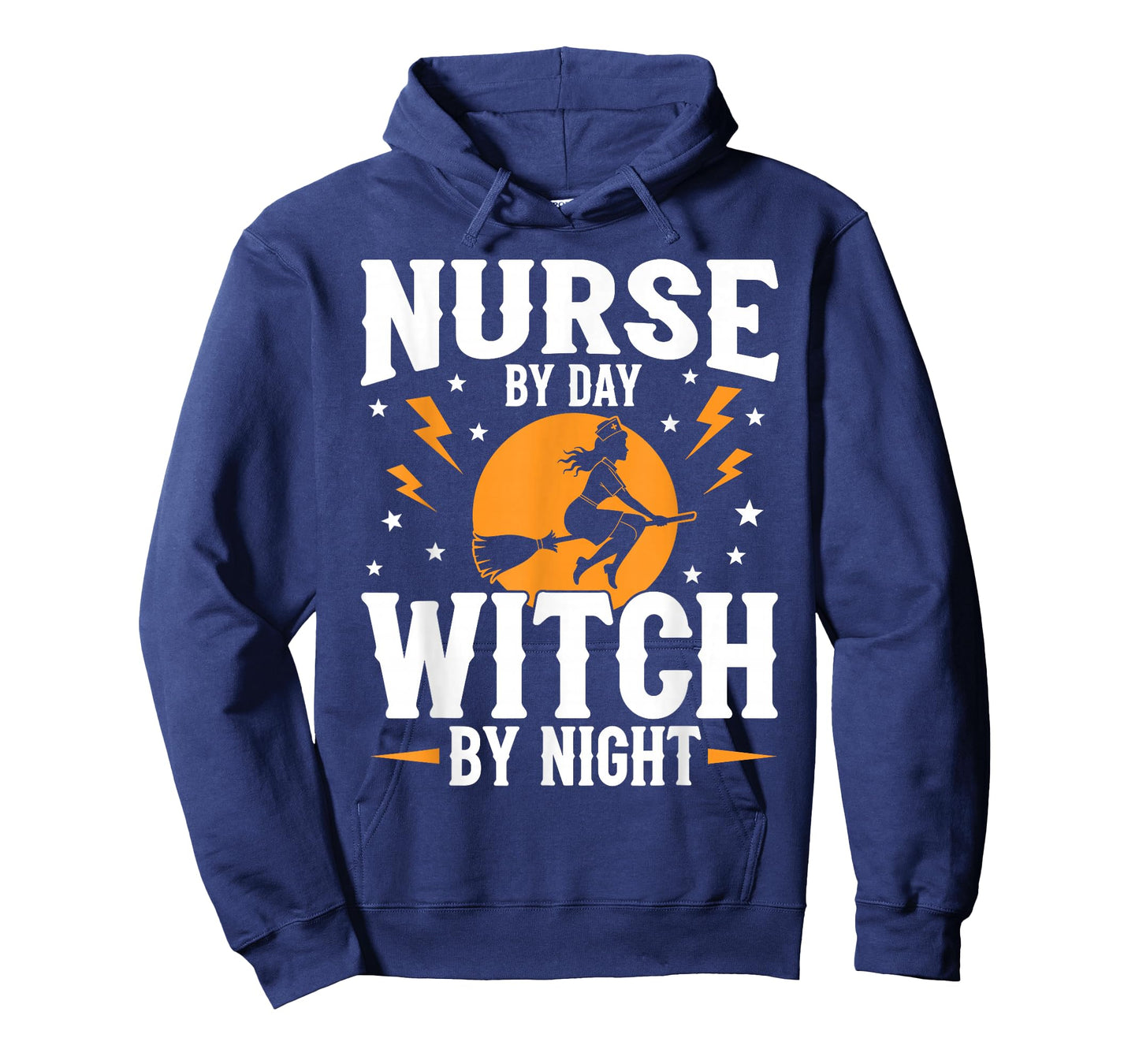 Nurse by Day Witch by Night Funny Halloween Spooky Season T-Shirt
