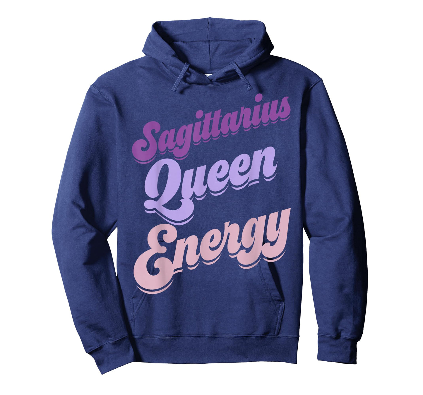 Sagittarius Queen Vibes Zodiac Sign Big Energy Women Purple T-Shirt