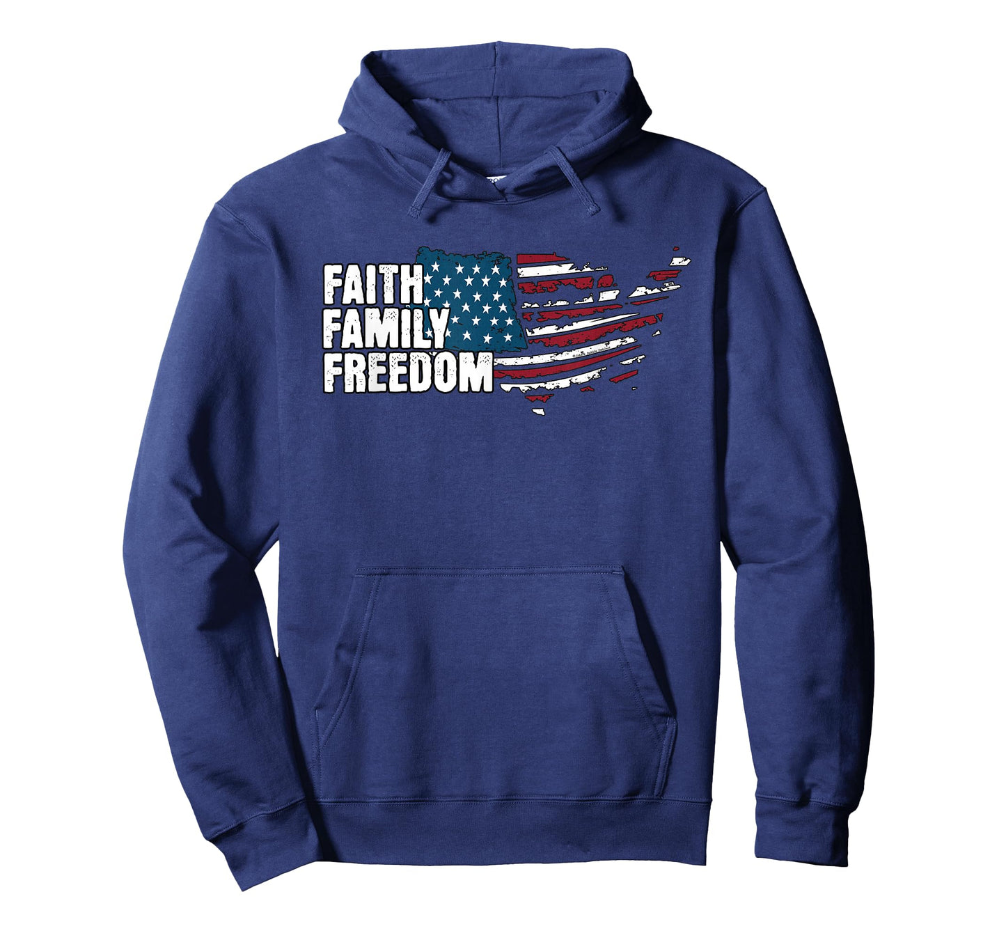 Patriotic Faith Family Freedom Grunge Flag 4th of July T-Shirt