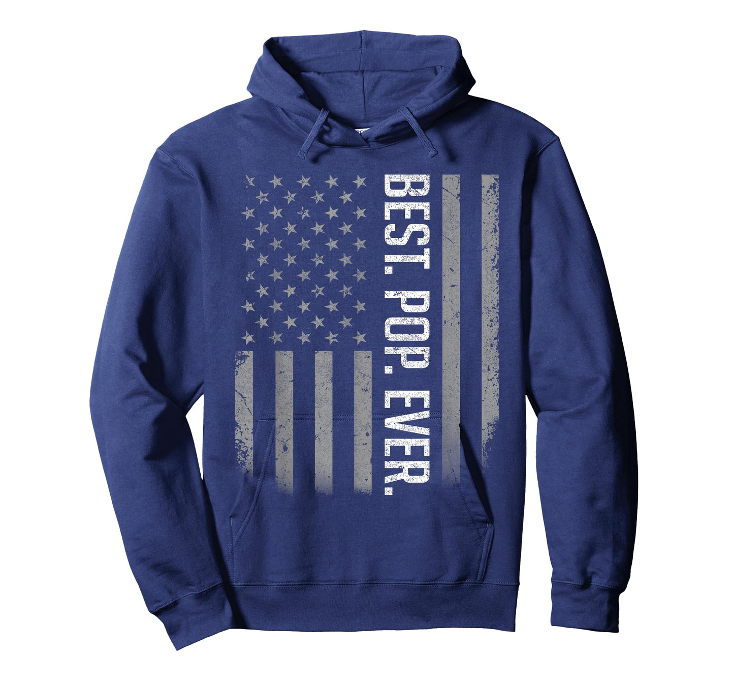 Best Pop Ever Father's Day Vintage Distressed American Flag Men T-Shirt