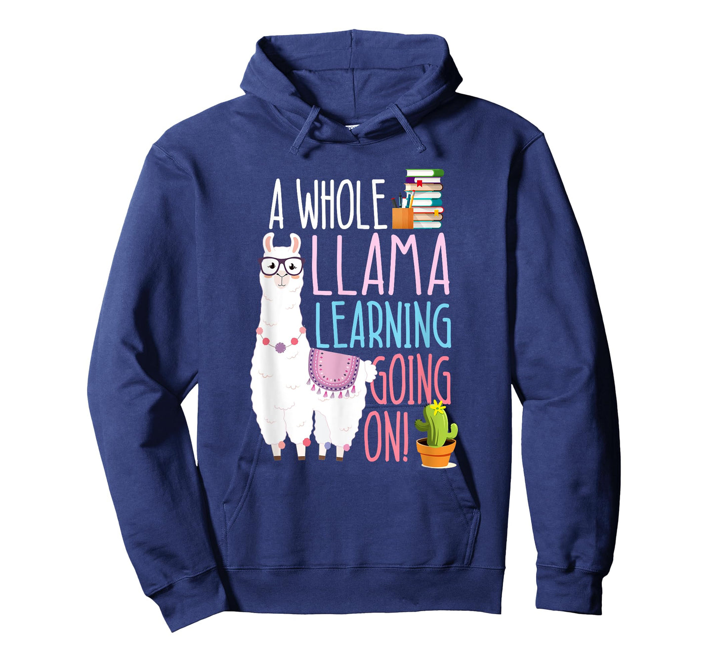 A Whole Llama Learning Going On Book Reading School Llama T-Shirt