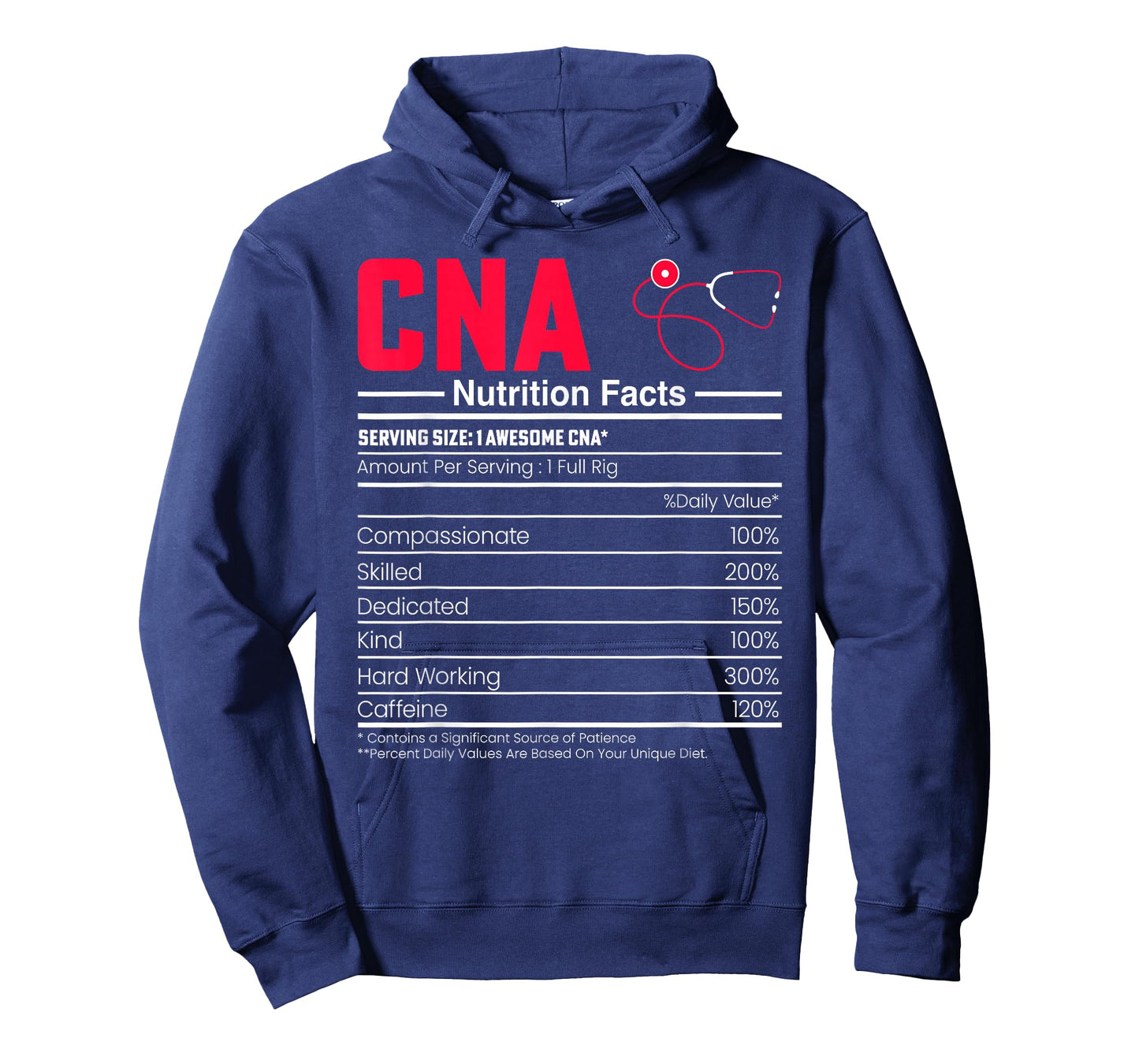 CNA Nutrition Facts - Funny Certified Nurse Assistant CNA T-Shirt