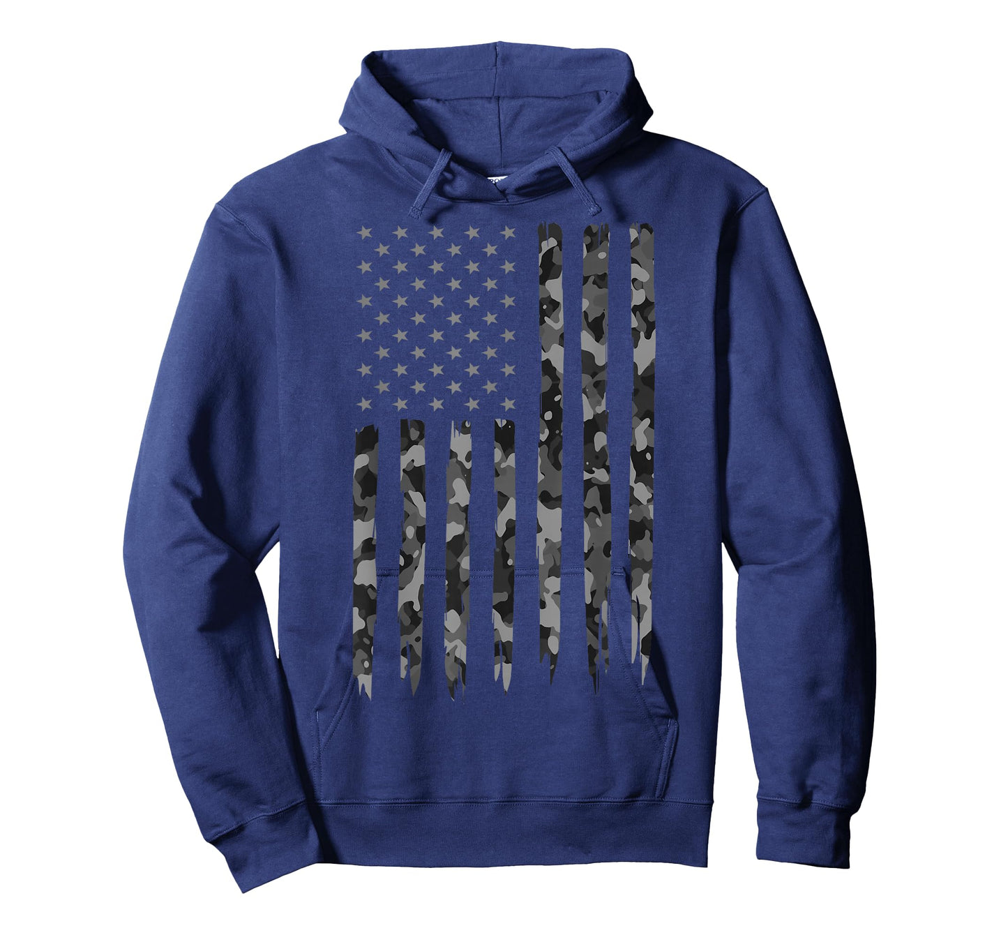 Camo American Flag - Gray American Flag Camo T-Shirt