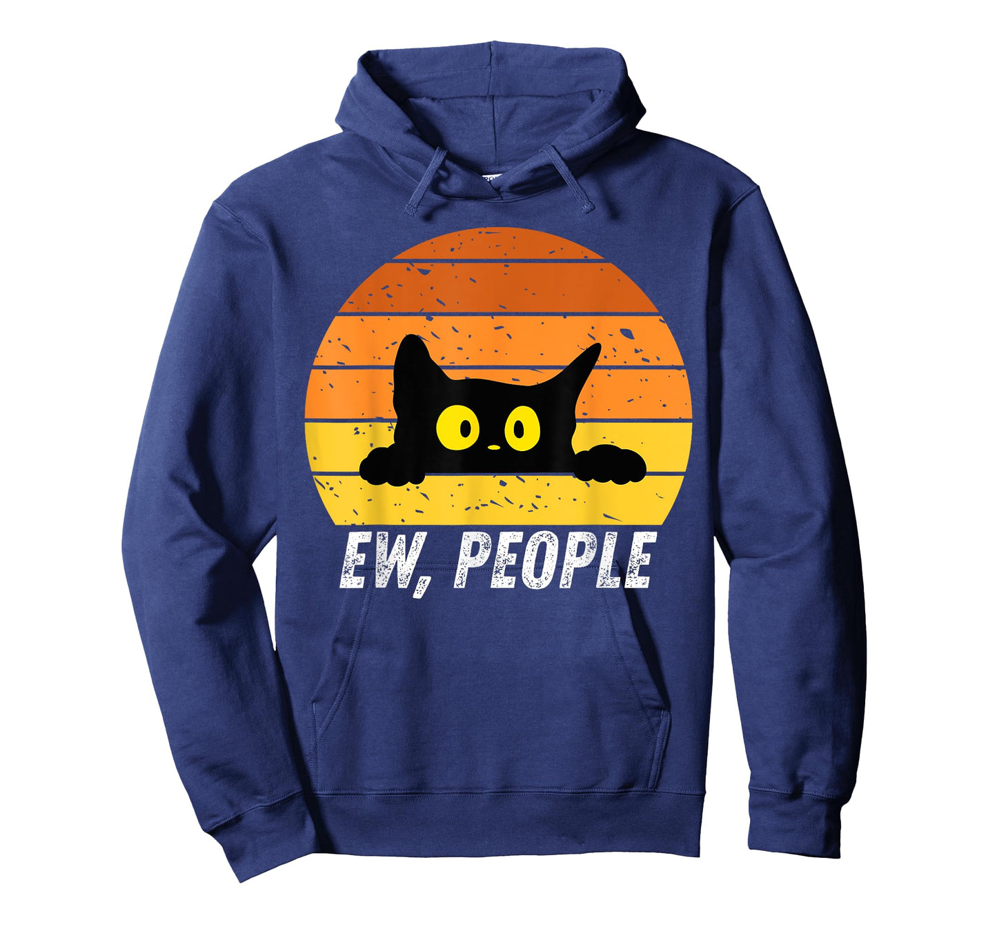 Ew People Retro Cat Funny Introvert Vintage Gifts Cat Lovers T-Shirt