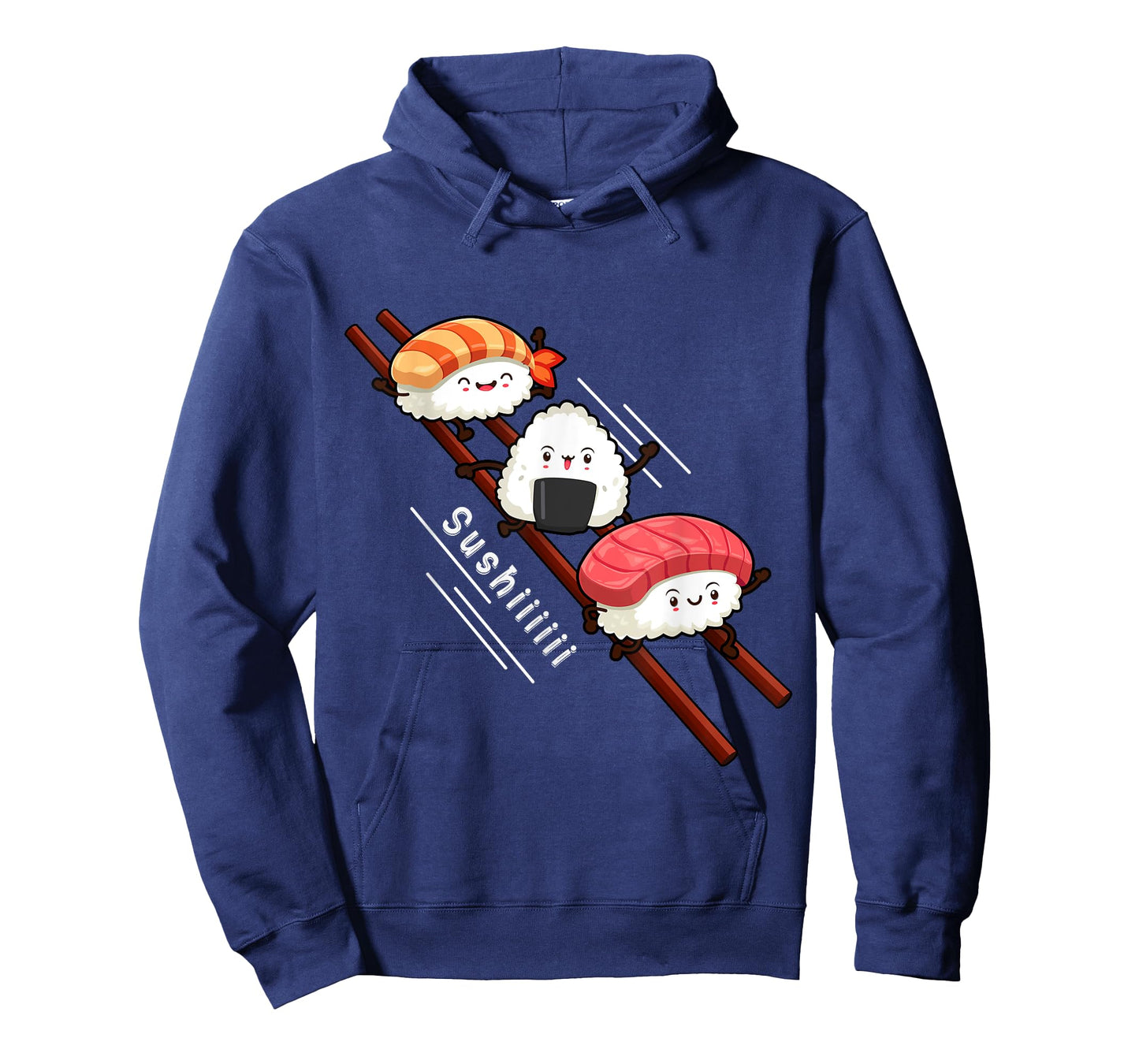 Sushi Sliding On Chopsticks Funny Kawaii Anime Japanese food T-Shirt