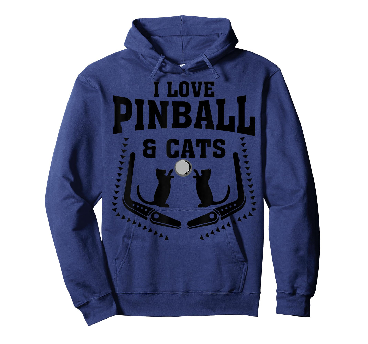 Funny I Love Pinball & Cats | Cool Arcade Machine Kitty Gift T-Shirt