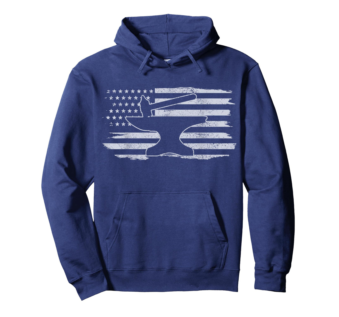 Blacksmith - Hammer Anvil USA Flag Knife Maker Steel Gift T-Shirt