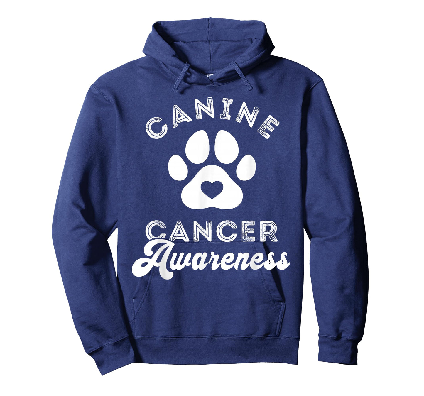 Canine Cancer Awareness Pet Awareness Heart Paw Print T-Shirt