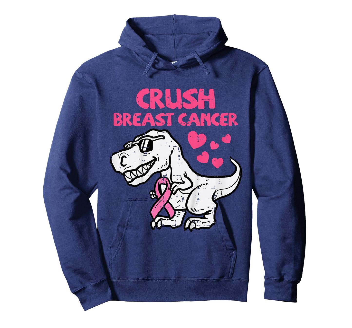 Crush Breast Cancer Trex Dino Awareness Toddler Boys Kids T-Shirt