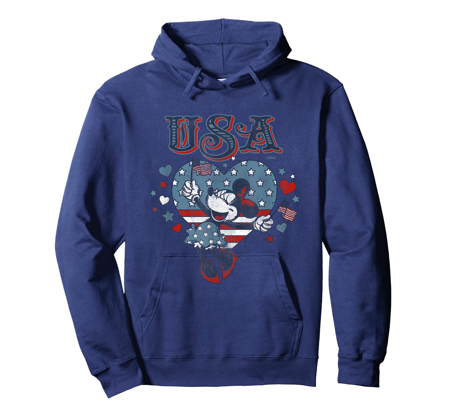 Disney Minnie Mouse with American Flags USA 4th of July T-Shirt