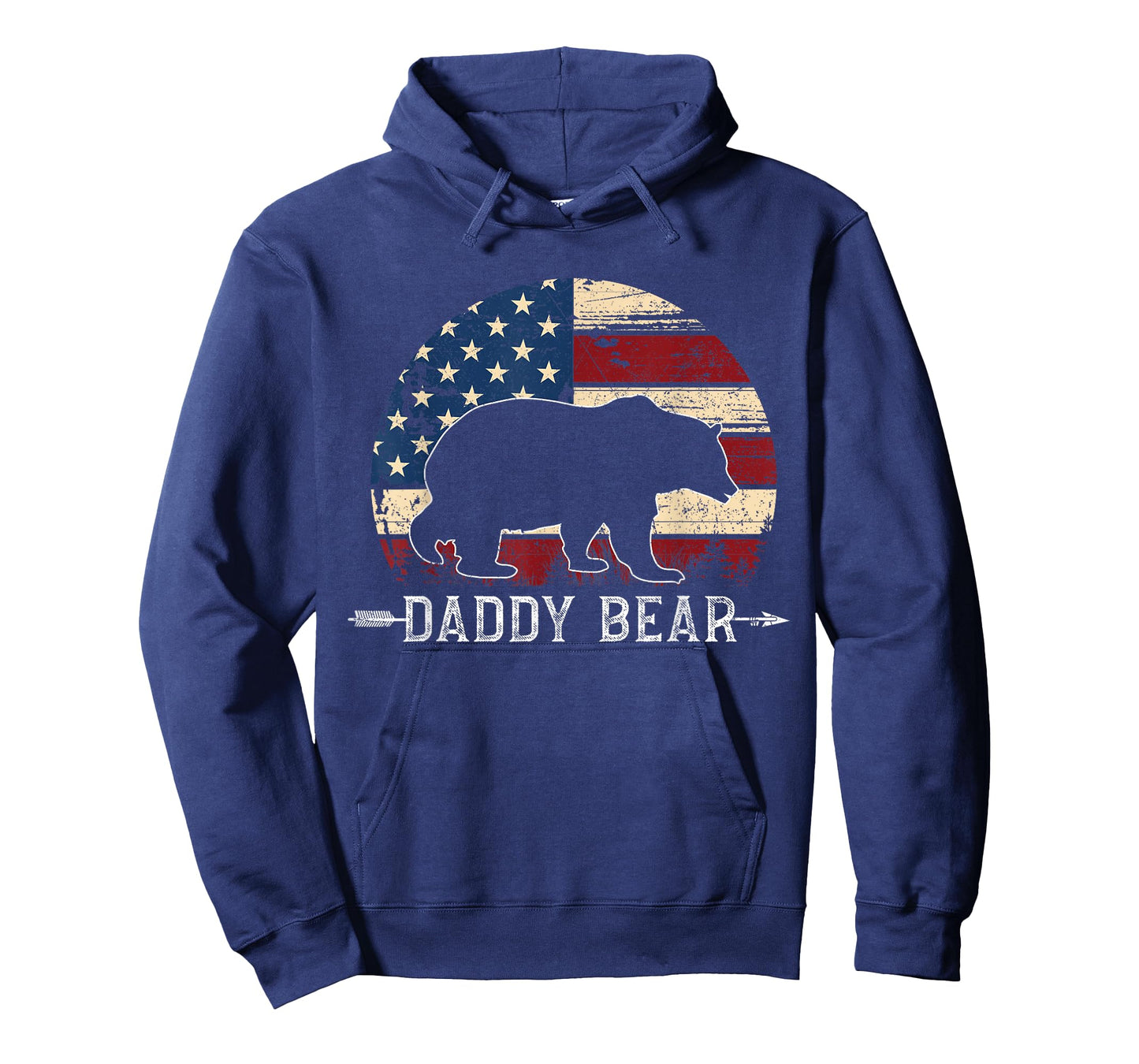 Daddy Bear American Flag 4th Of July Father's Day T-Shirt