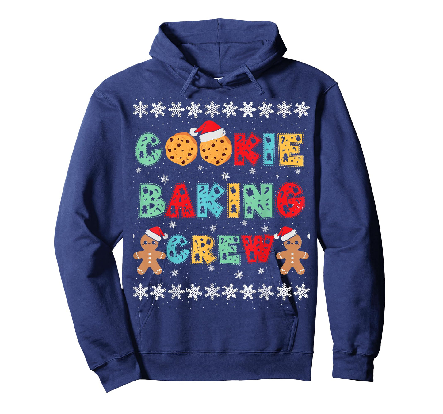 Cookie Baking Crew Gingerbread Men with Xmas Hats T-Shirt